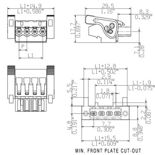 Штекерный соединитель печат BLZP 5.08HC/04/270LR SN BK BX