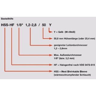 Cable coding system HSS-HF 3/8 5.8-8.0/50Y