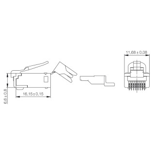 Матрица USB IE-PM-RJ45-TH