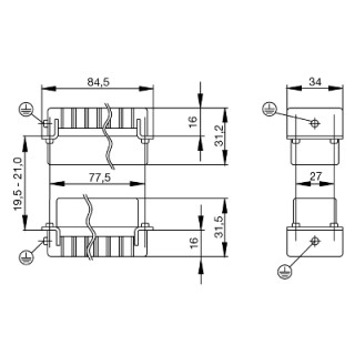 Промышленный разъём HDC HVE 6+2 FT CtH