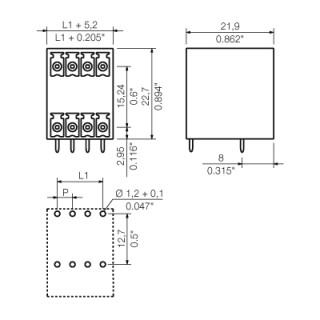 Штекерный соединитель печат SCD 3.81/10/90G 3.2SN OR BX