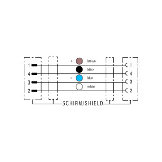 Шинный кабель SAIL-M8GM8G-4S-0.3U-SB