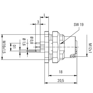 Гнездо произвольной сборки| SAIE-M12B-4D-H12TL-M16