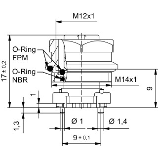 Гнездо произвольной сборки| SAIE-M12B-5-9SMT