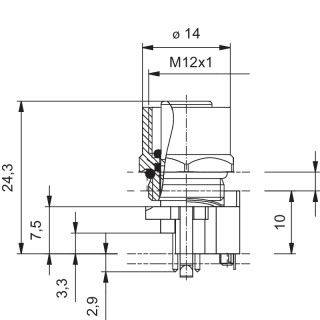 Гнездо произвольной сборки| SAIE-M12B-4-F10TL