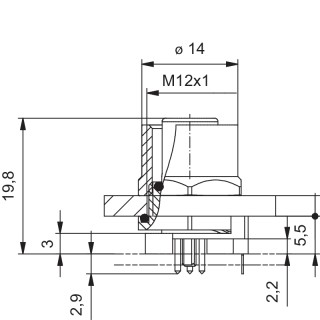 Гнездо произвольной сборки| SAIE-M12B-4-H5.5TL