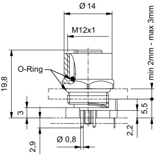 Гнездо произвольной сборки| SAIE-M12BB-4-F5.5TL