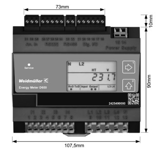 Measuring instrument, elect ENERGY METER D650