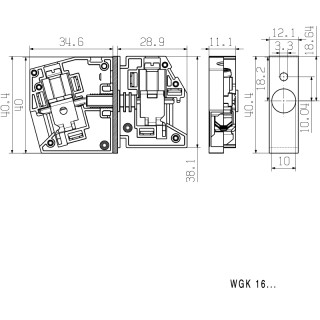 Проходная клемма WGK 16 BK BX