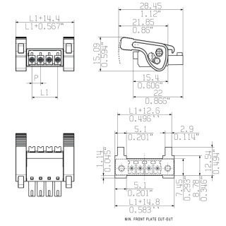 Штекерный соединитель печат BCF 3.81/04/180LR SN OR BX