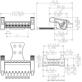 Штекерный соединитель печат BCF 3.81/15/180LRZE SN OR BX