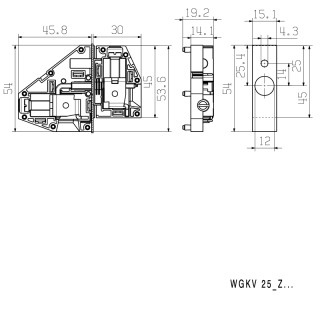 Проходная клемма WGKV 25/Z BK BX