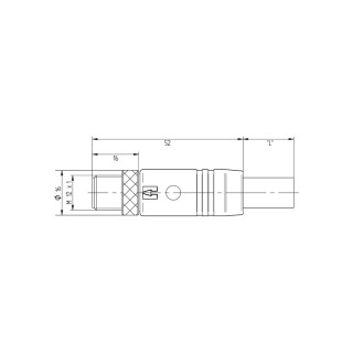 Круглые соед. разъемы|Прово SAIL-M12G-L-5.0P