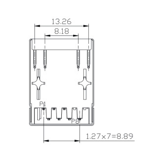 Матрица USB RJ45M R1D 3.3N4Y/G TY