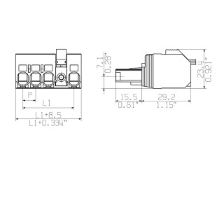 Штекерный соединитель печат BVF 7.62HP/04/180MF4 SN BK BX LRP