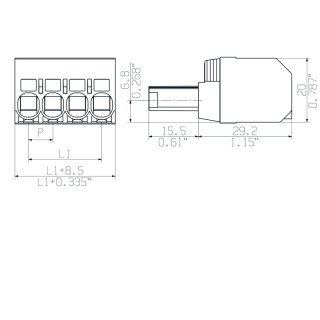 Штекерный соединитель печат BVF 7.62HP/03/180 SN BK BX PRT