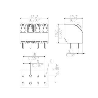 Клемма печатной платы LSF-SMT 5.08/03/135 3.5SN BK RL PRT