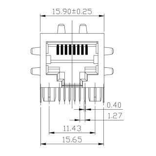 Матрица USB RJ45M T1D 3.2E4N TY