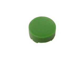 Кнопочный шильдик , выступающий зеленый , пустой
