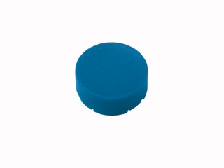 Кнопочный шильдик , выступающий синий, пустой