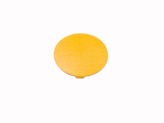 Кнопочный шильдик, грибовидный желтый , пустой