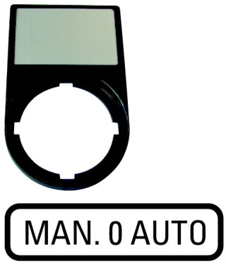 Шильдик "MAN-0-AUTO" с держателем 30х50, цвет черный