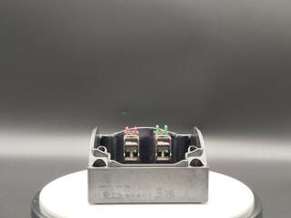 Кнопка аварийной остановки защищенная, 1 замыкающий + 1 размыкающий контакты, цвет красный, цвет корпуса желтый