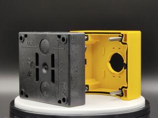 Корпус для поверхостного монтажа, для аварийной кнопки, цвет желтый