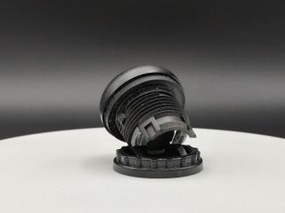 Головка кнопки без фиксации, цвет зеленый, черное лицевое кольцо