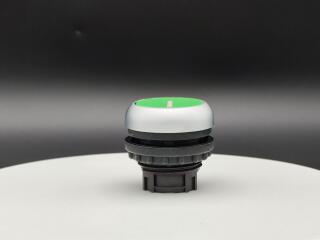 Головка кнопки без фиксации, цвет зеленый с обозначение I