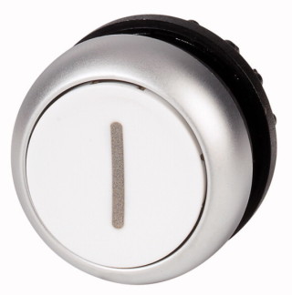 Головка кнопки без фиксации, цвет белый с обозначение O