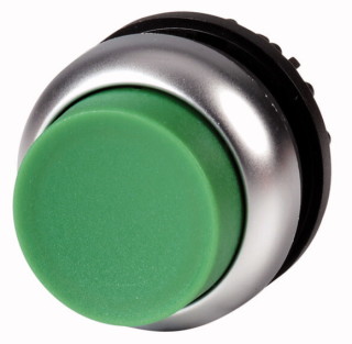 Головка кнопки выступающая без фиксации, цвет зеленый