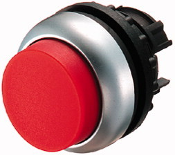 Головка кнопки выступающая с фиксацией, цвет красный