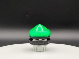 Сигнальная лампа, выступающая коническая, цвет зеленый