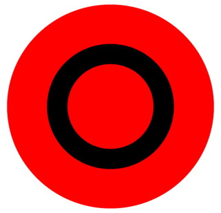Головка кнопки выступающая с фиксацией, с подсветкой, цвет красный, черное лицевое кольцо