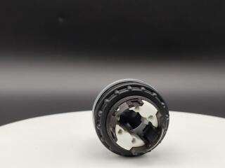 Переключатель с поворотной ручкой 2-х позиционный 60⁰, c фиксацией, цвет белый с подсветкой