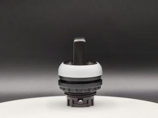 Переключатель с поворотной ручкой 2-х позиционный 60⁰, c фиксацией, цвет красный с подсветкой