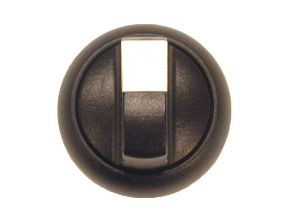 M22S-WK Переключатель с поворотной ручкой 2-х позиционный 40⁰, без фиксации, черное лицевое кольцо