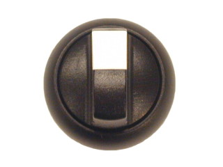 Переключатель с поворотной ручкой 3-х позиционный 40⁰, без фиксации, черное лицевое кольцо