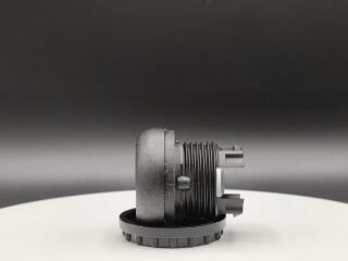 Головка кнопки с подсветкой, без фиксации ,цвет синий, черное лицевое кольцо