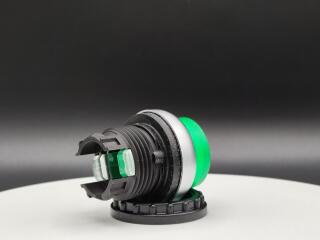 Головка кнопки с подсветкой, выступающие, без фиксации, цвет зеленый