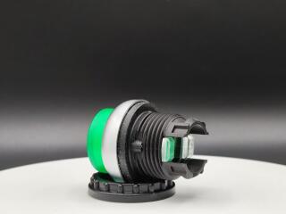 Головка кнопки с подсветкой, выступающие, без фиксации, цвет зеленый