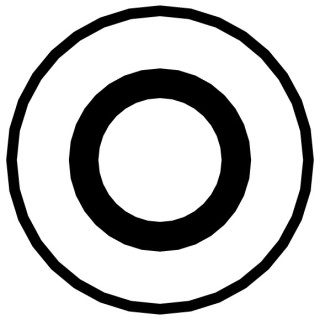Головка кнопки с подсветкой, выступающие, без фиксации, цвет белый, черное лицевое кольцо