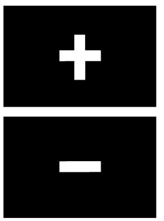 Двойная кнопка с сигнальной лампой с обозначением + -, цвет белый/черный, черное лицевое кольцо