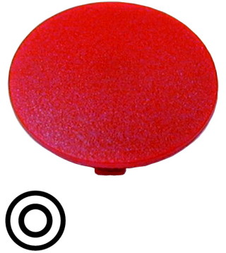 Кнопочный шильдик, грибовидный красный, 0