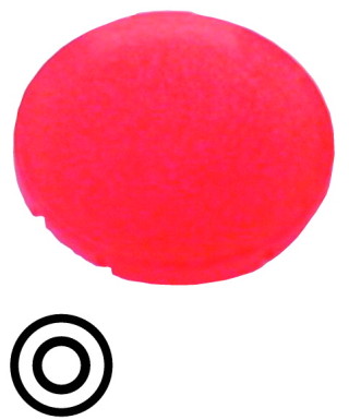 Линза для кнопок, плоская красная, 0