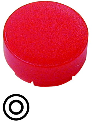 Линза для кнопок, коническая красная, 0