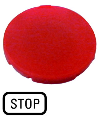 Кнопочный шильдик, плоский красные , СТОП