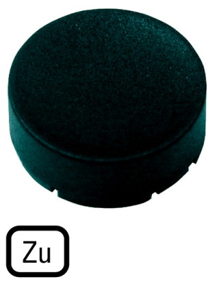 Кнопочный шильдик , выступающий черный, ZU