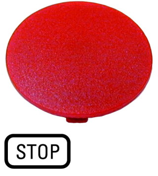 Кнопочный шильдик, грибовидный красный СТОП